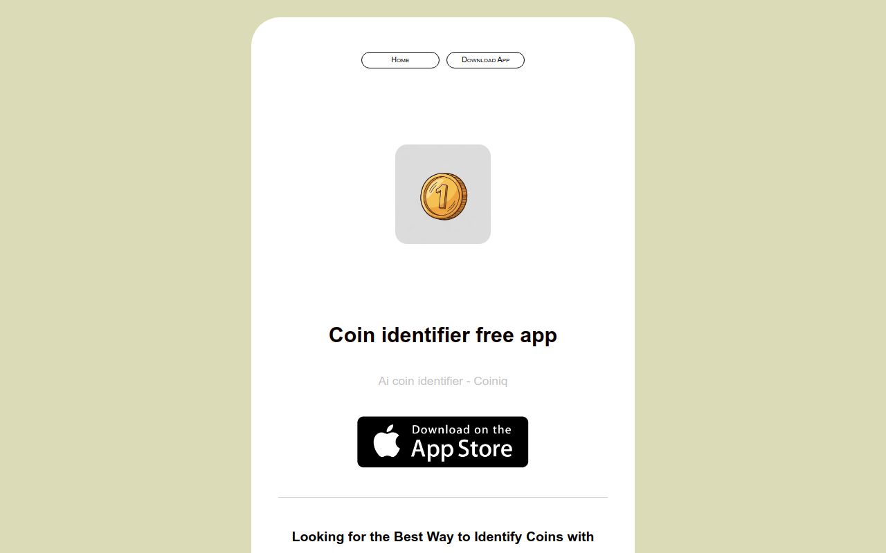 Coin identifier free app - Coiniq